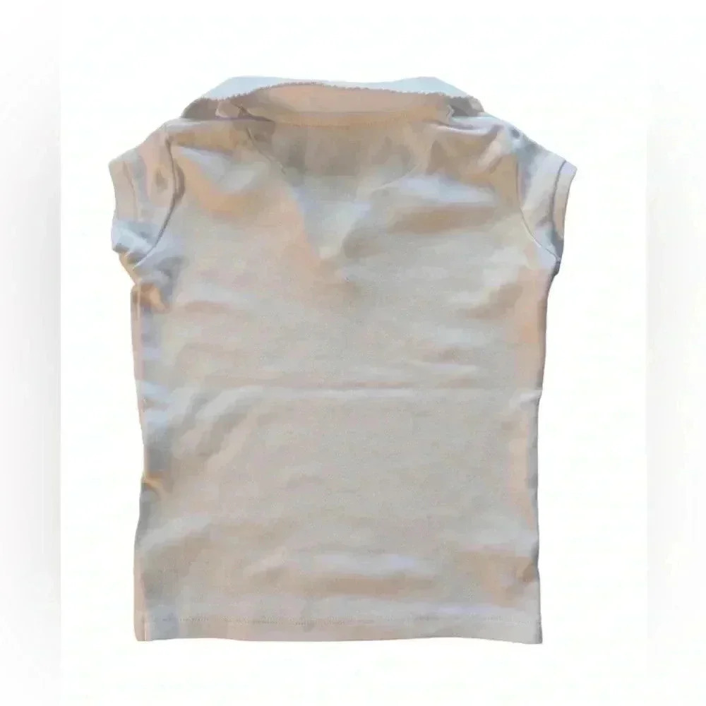 Nautica White Polo Girls Short Sleeves Special Occasion Play T-Shirt SZ 4T - Picture 2 of 4